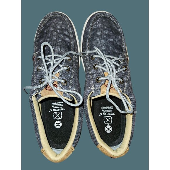 Twisted X Hooey Loper Lace Up Fabric Upper Comfy Casual Shoes Women Size 10M - Picture 3 of 14